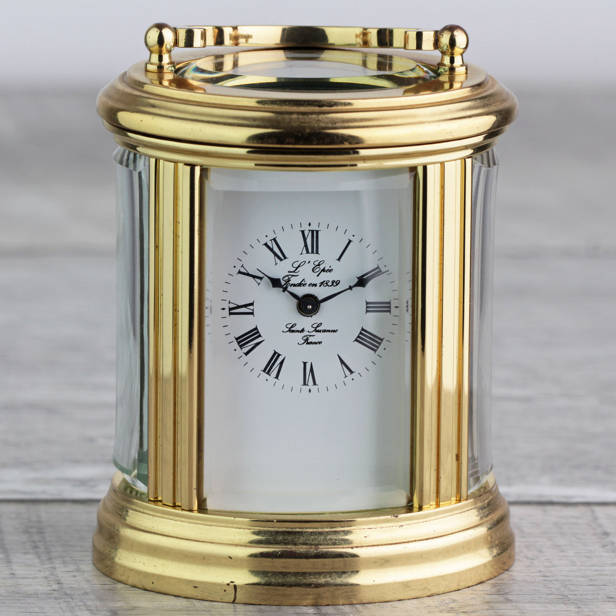 L’Epee フランス製 手巻き キャリッジクロック 置時計 真鍮 L'Epee Miniature Carriage Clock