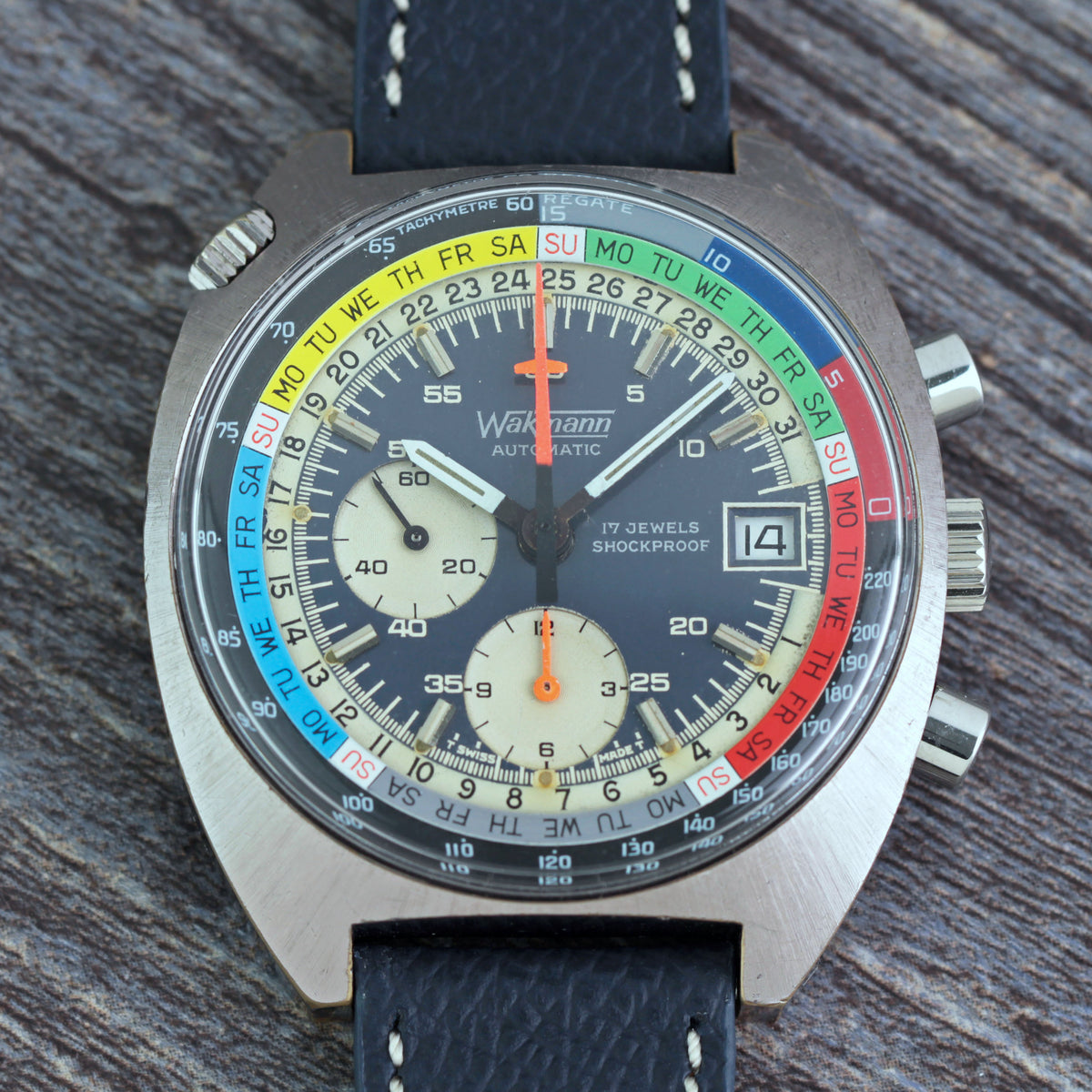 Wakmann 1970s Regate Ref.9804 Automatic Swiss Chronograph Watch