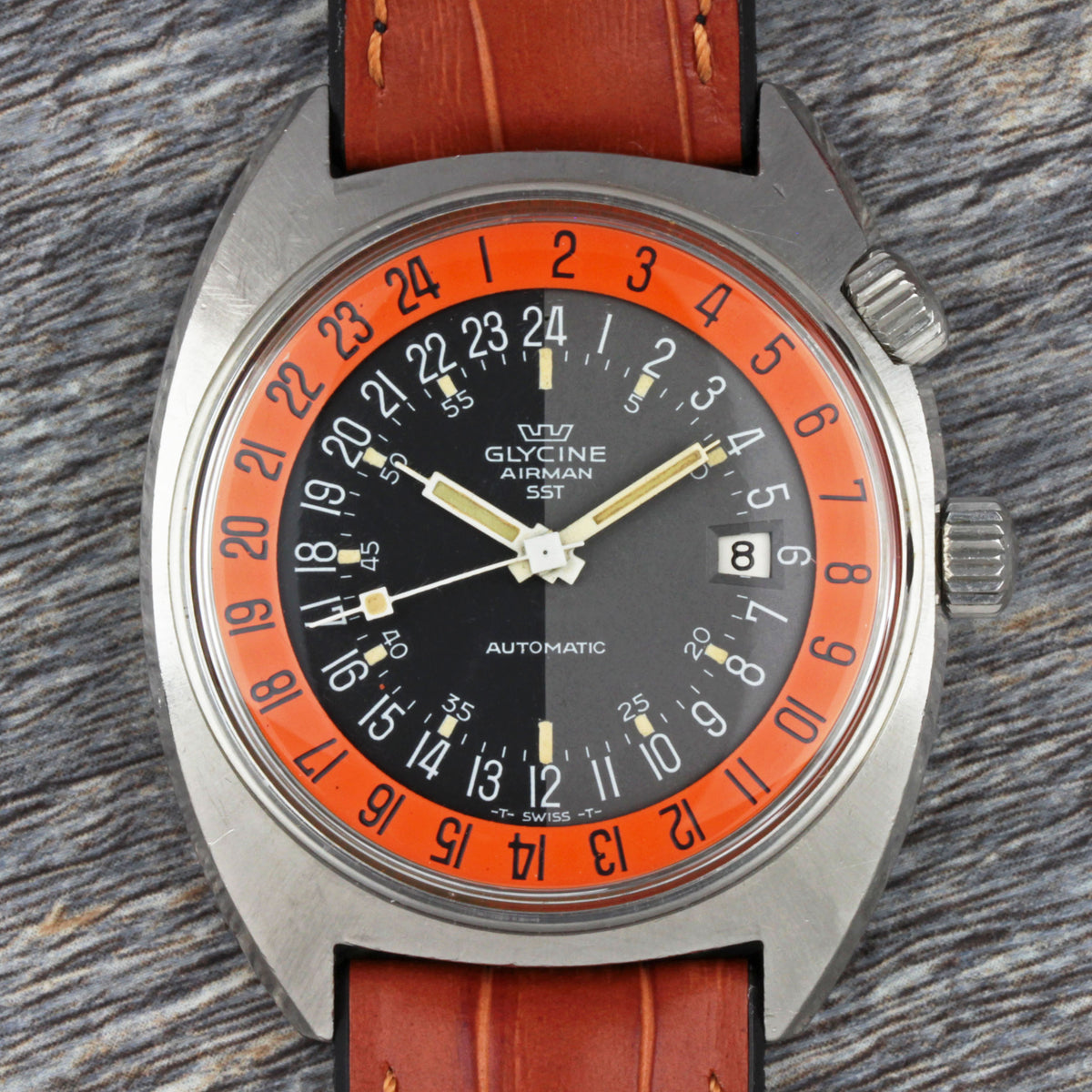 Glycine 1968 Airman SST Pumpkin Swiss Watch