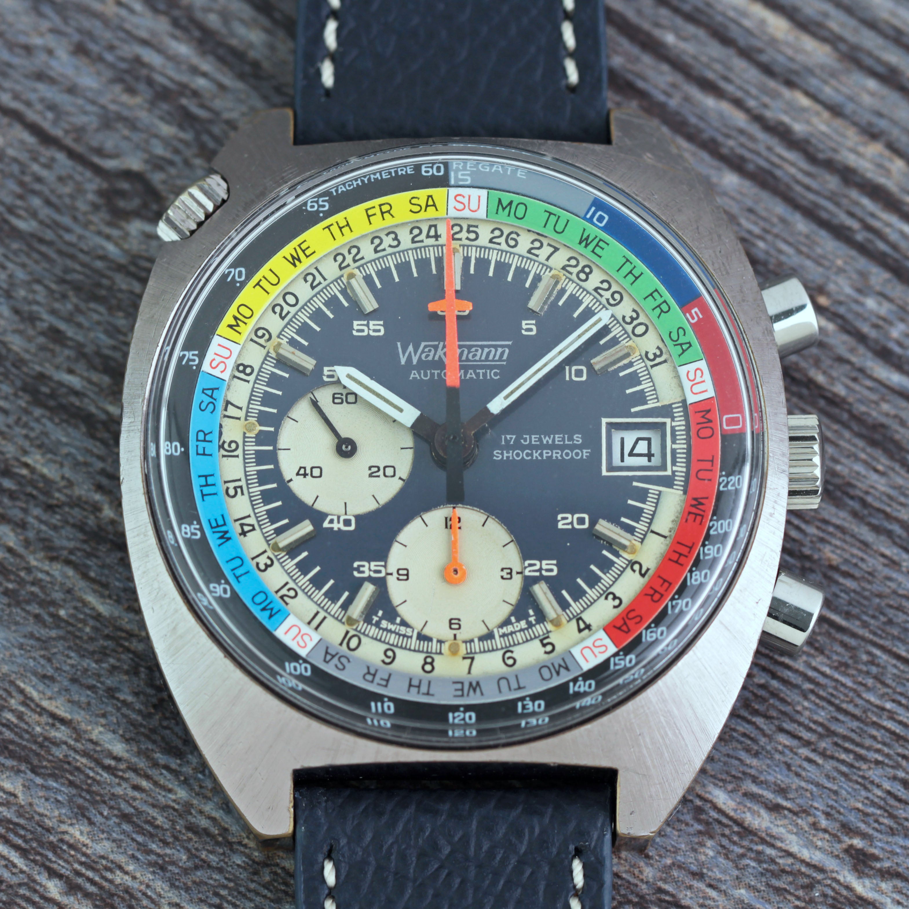Wakmann 1970s Regate Ref.9804 Automatic Swiss Chronograph Watch