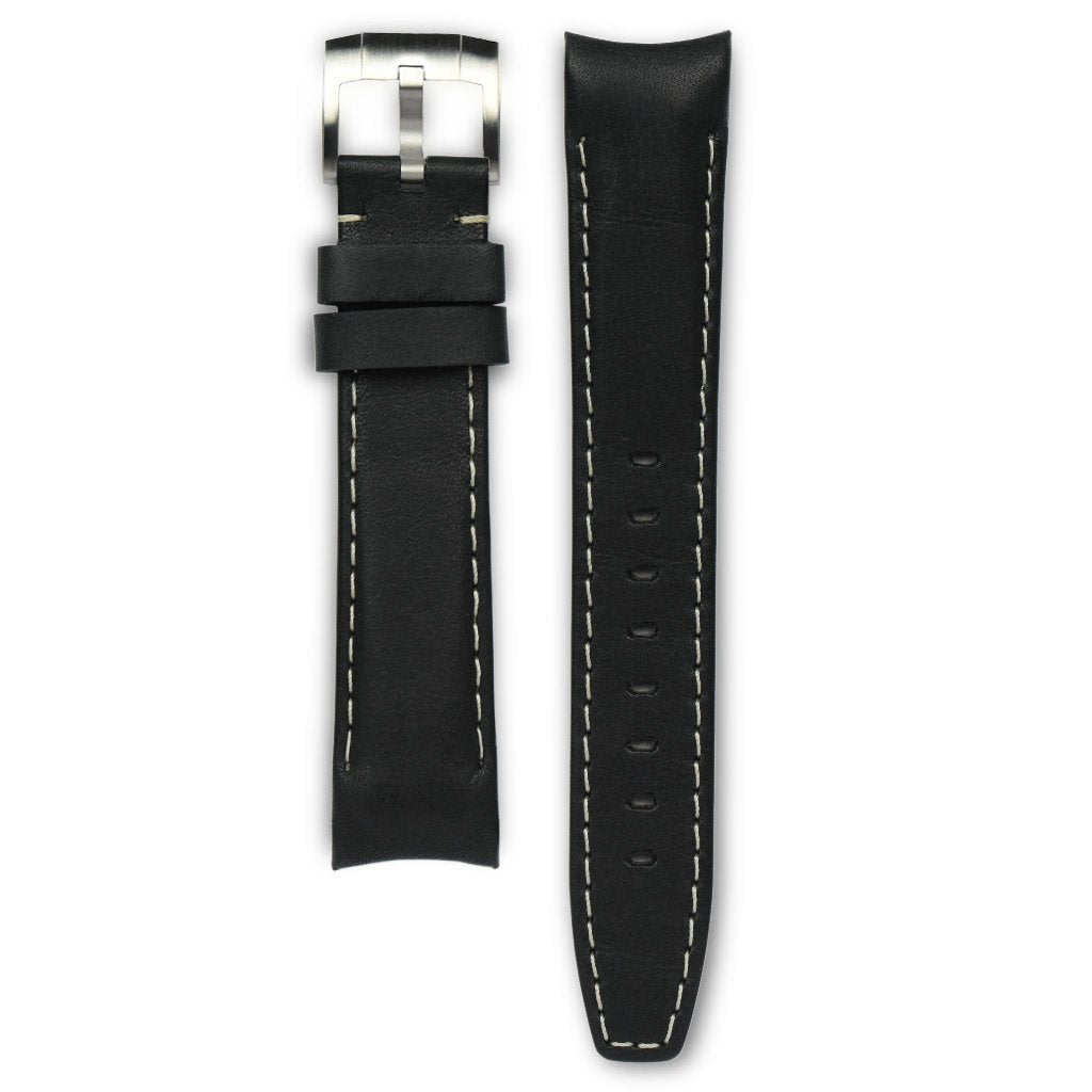 Curved End Leather Strap