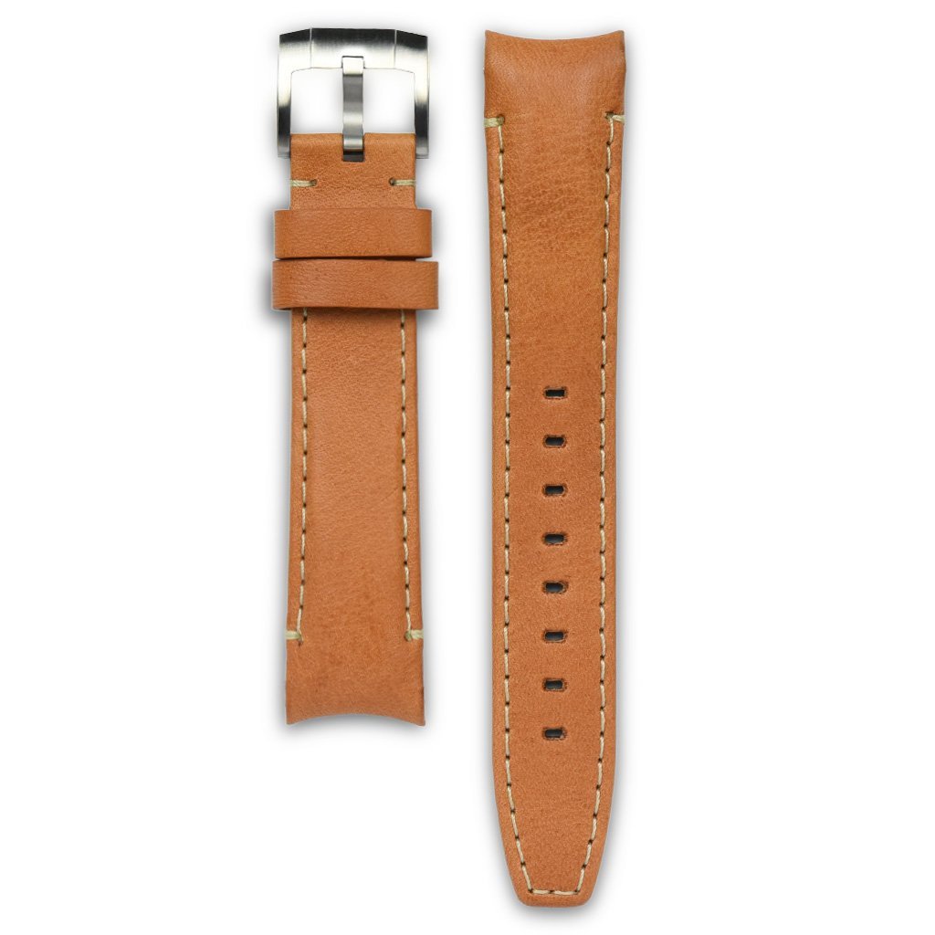 Curved End Leather Strap
