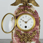 Pink Marble French Clock